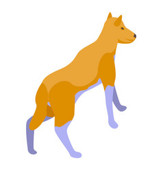 Safari Dog Icon Isometric Wild Animal