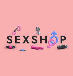 Sex Shop Inscription In Capital Letters Header