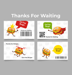 Thanks For Waiting Get Free Burger Loyalty Card