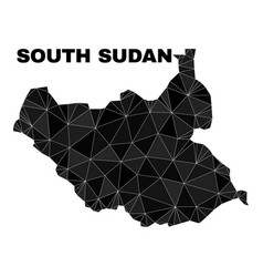 Triangle Filled South Sudan Map