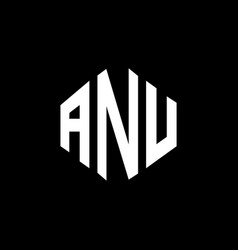 Anu Letter Logo Design With Polygon Shape