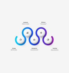 Horizontal Progress Diagram With 5 Circles