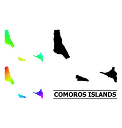 Lowpoly Rainbow Map Of Comoros Islands