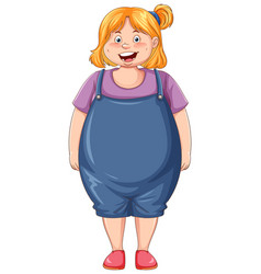 Overweight Girl Cartoon Character