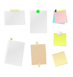 Paper Notes Hanging On Wall Poster Mockup Sticky