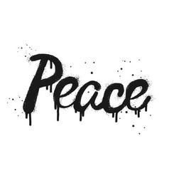 Spray Painted Graffiti Peace Word