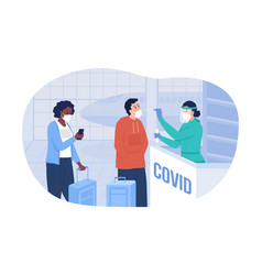 Testing For Covid At Airport 2d Isolated