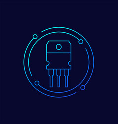 Transistor Semiconductor Icon Line