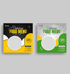 Delicious Food Menu Social Media Post Banner