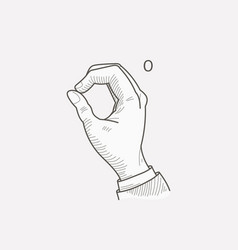 Number Zero Logo In A Deaf-mute Hand Gesture