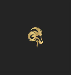 Animal Ram Big Horn Logo Design