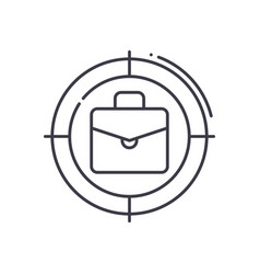 Business Focused Icon Linear Isolated