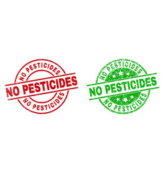 No Pesticides Round Stamp Seals Using Grunge