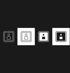 Set Play Video Icon Isolated On Black And White