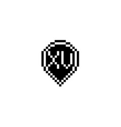 Xv Pixel Art Initial Logo