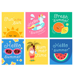 Funny Summer Holiday Vacation Postcard With Cute