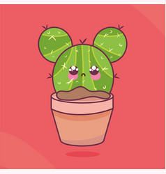 Isolated Cute Cactus Cartoon Character