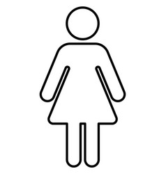 Woman Black Line Symbol Female Person Icon