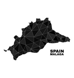 Polygonal Malaga Province Map