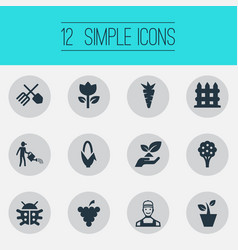 Set Of Simple Garden Icons