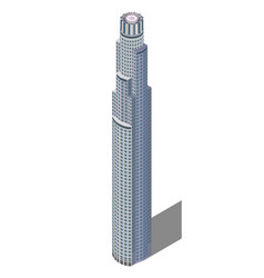 Us Bank Tower Is Made In An Isometric Style