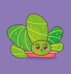 Isolated Cute Cactus Cartoon Character