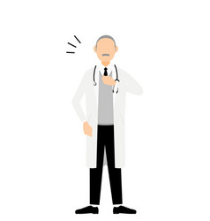 Senior Male Doctor In White Coat Clapping His