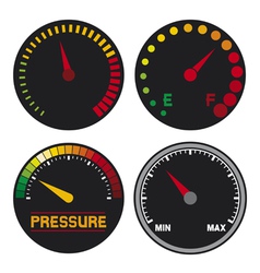 Car dashboard 3d gauges speedometer tachometer Vector Image