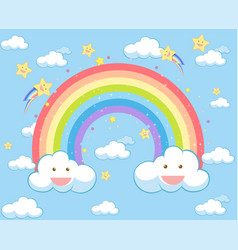 Cute Pastel Rainbow Background