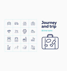 Journey And Trip Icons