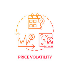 Thin Line Price Volatility Icon Heatflation