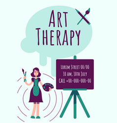 Art Therapy Poster Flat Template