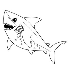 Salmon Shark Isolated Coloring Page For Kids