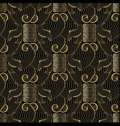 Beautiful Gold Lines Ornamental Floral Greek