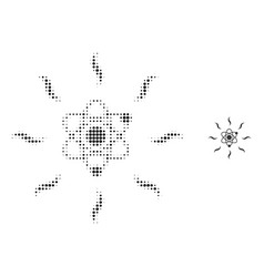 Halftone Dotted Quantum Radiation Icon