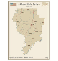 Map Clarke County In Alabama