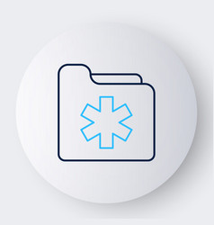 Line Medical Health Record Folder For Healthcare