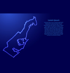 Monaco Map From Luminous Blue Star Space Points