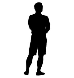 Silhouette Of A Walking Man On A White Background