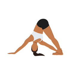 Woman Doing Revolved Downward Facing Dog Pose