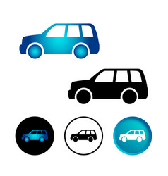 Abstract Family Car Icon Set