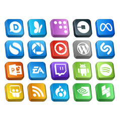 20 Social Media Icon Pack Including Ea Powerpoint