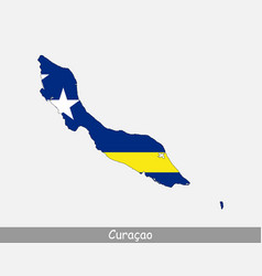 Curacao Map Flag