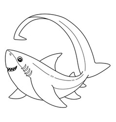 Thresher Shark Isolated Coloring Page For Kids