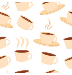 Coffee Cup Seamless Pattern Espresso And Tea Mugs