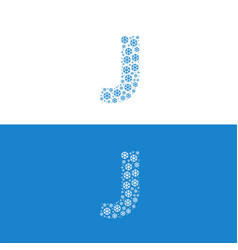 Snow Cold Letter J Logo