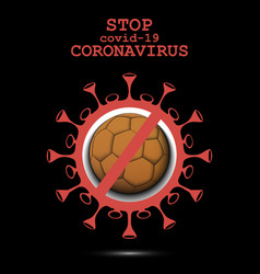 Coronavirus Sign With Handball Ball