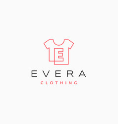 E Letter Tee Tshirt Apparel Clothing Monogram