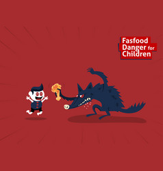 Fastfood Danger For Children With Animal Trap