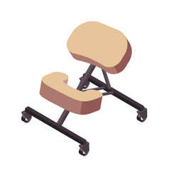 Massage Stool Isometric Composition